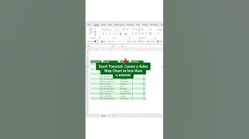 Create A sales Map Chart in less than a minute #exceltutorial #charts