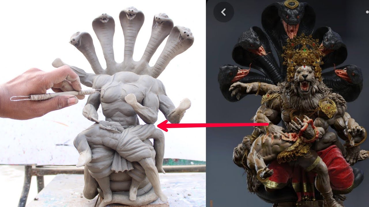 Narshimbha idol making | Narshimbha murti making part 1 | how to make narshimbha idol