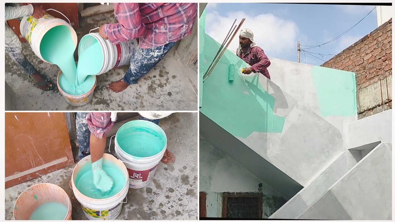 Ace Sparc Exterior paint//Asian paints//how to mix & apply// colour code-7570...
