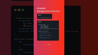 CSS GRADIENT BACKGROUND ANIMATION | #css #html #javascript #python #shorts #short #github #coding