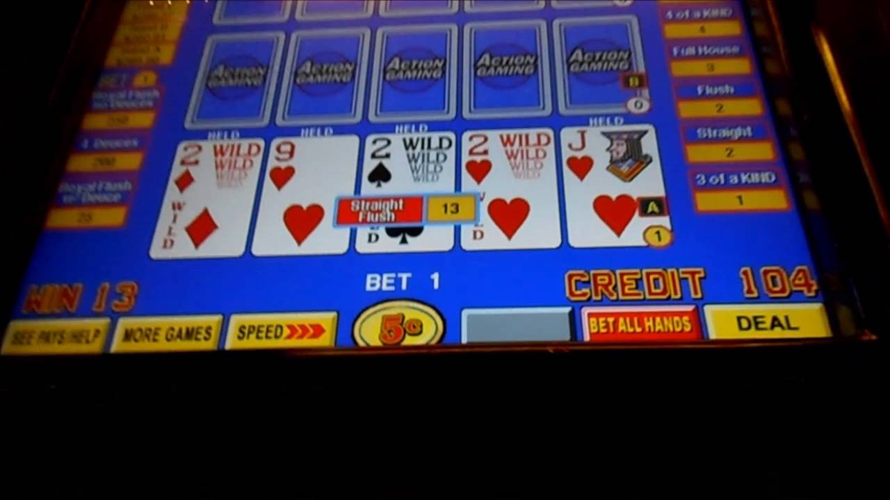 Straight flush video poker at Aquarius casino, Laughlin, NV YouTube