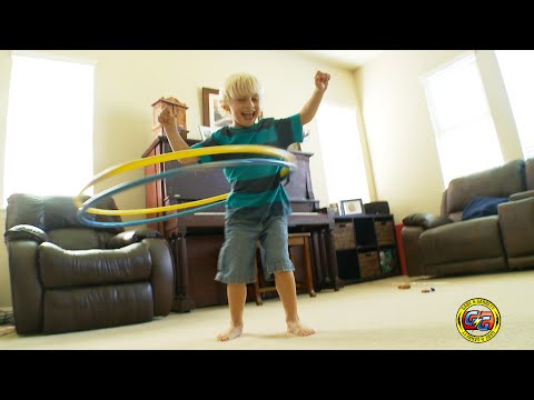 4 Year Old Amazing Double Hula Hooping!