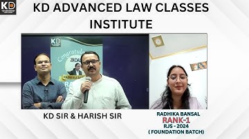 Success story of RJS RADHIKA BANSAL (Rank- 1)| RJS |Strategy For Rajasthan Judicial Exam | KDALC