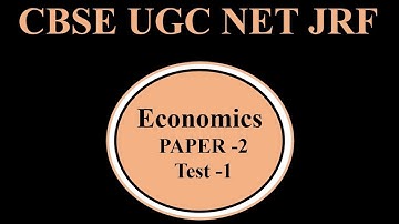 UGC NET JRF 2018 || Economics Paper - 2 || Test Series Part - 1 (Questions)
