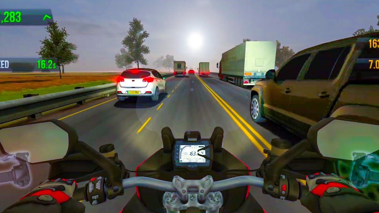 Traffic Rider Endless Drive DCT STR Bike Race One Way Highway Evening Game Play - Dev M