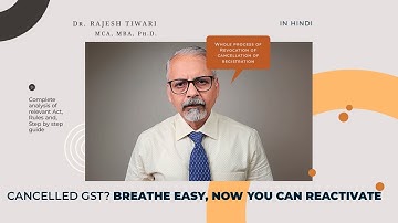 Cancelled GST - Breathe Easy, Now You Can Reactivate