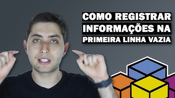 Descobrindo a ÚLTIMA LINHA PREENCHIDA de uma TABELA
