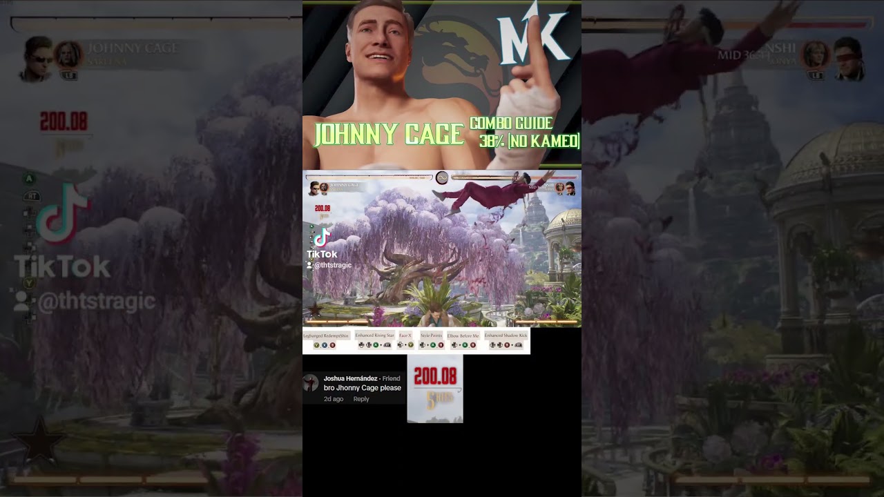 MK1 Johnny Cage Combo 38% no Kameo 