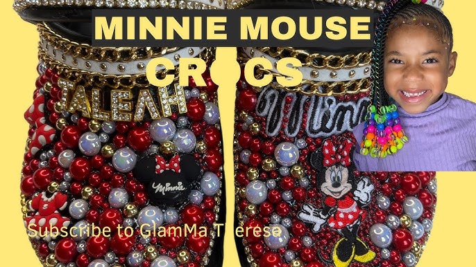 Minnie Mouse Crocs By Crown Jewelz… #crocs #minniemouse #jibbitz #charms # disney 