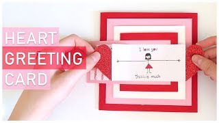 DIY | I Love You This Much Heart Greeting Card Tutorial | Explosion Box Scrapbook Idea
