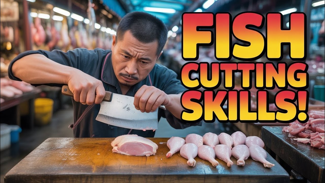 Fish cutting ASMR.Clean cuts. 