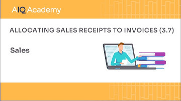 How to allocate Sales Receipts to Invoices in AccountsIQ (3.7)