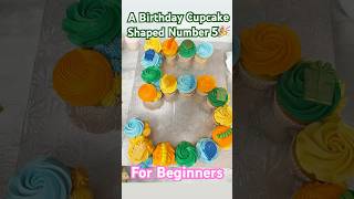 🎉🧁5️⃣Pull-Apart Cupcakes Number for Beginners5️⃣ #number5 #sweetcupcake #birthday #summer #shorts