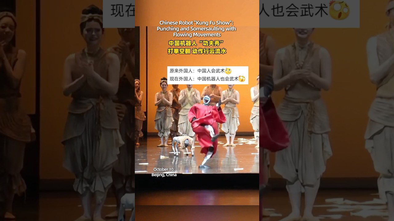 Chinese robots perform Chinese Kung Fu.