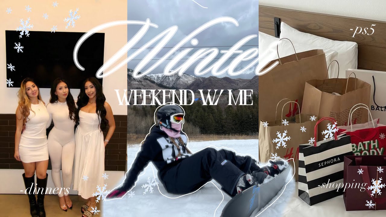 A Winter Weekend With Me❄️ | Snowboarding, Holiday Party, & Shopping