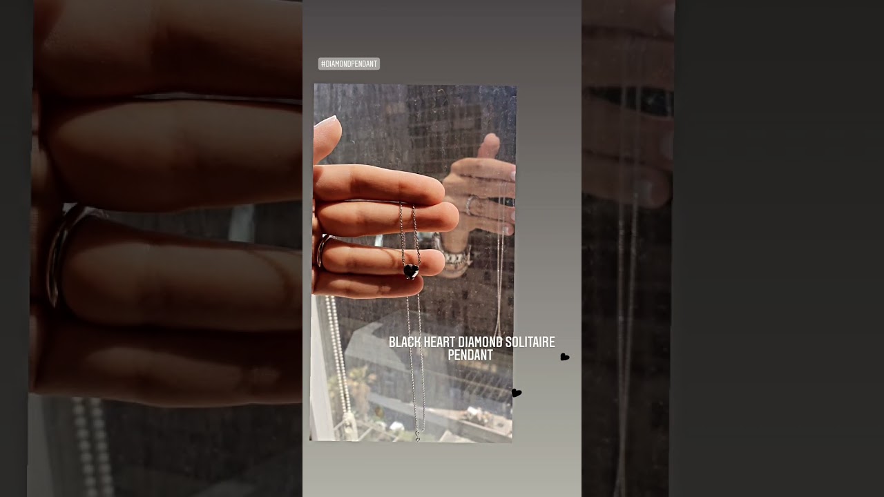 Black Heart Diamond Solitaire Pendant