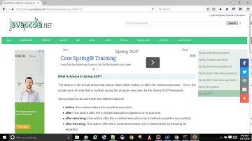 What is Advice in Spring AOP? | javapedia.net