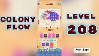 Colony Flow Level 208 Walkthrough 🐜 | Ant Colony Puzzle Gameplay | Mini Boss