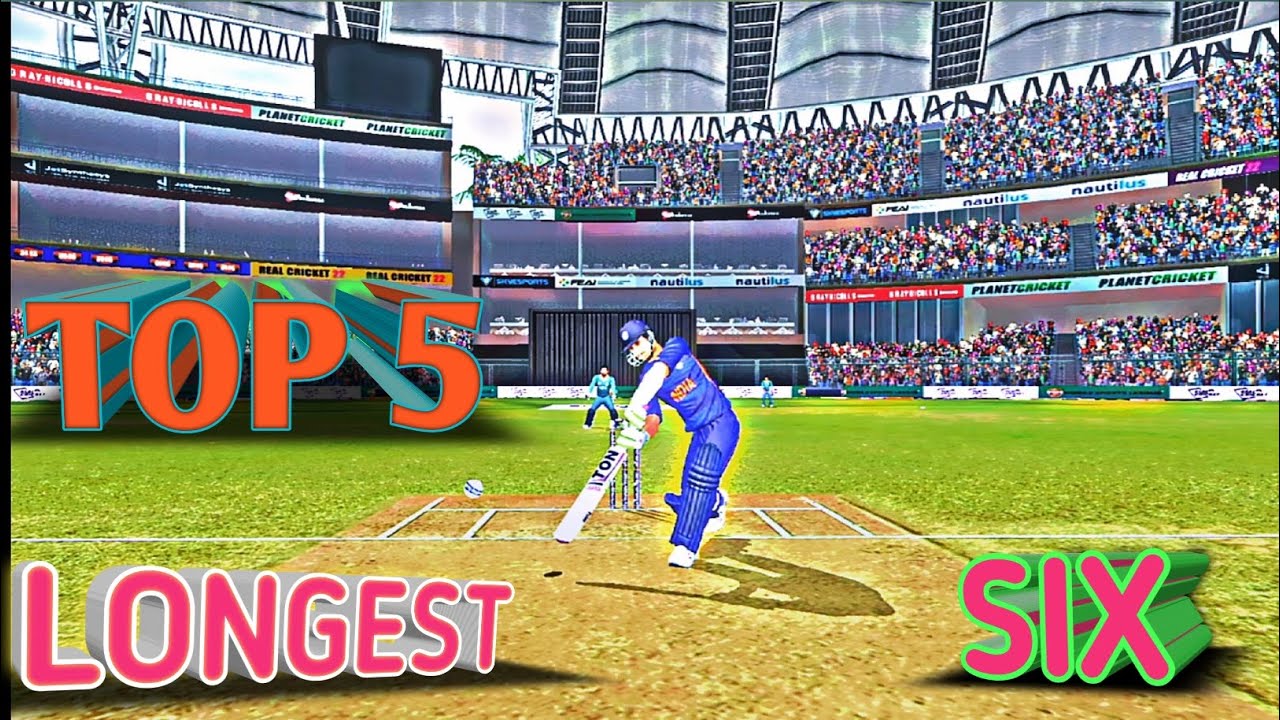 🔥Top 5 Longest Six In Rc22 😱 Real cricket 22