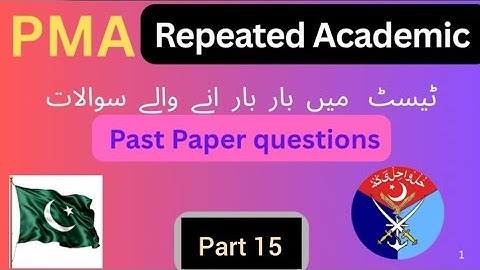 PMA 157 LC Initial Test Preparation//Most Repeated Academic Mcqs #🇵🇰🇵🇰🇵🇰