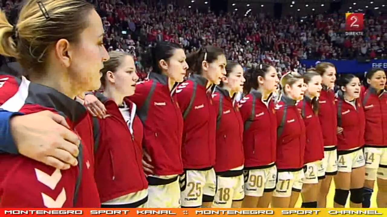 Denmark vs Montenegro Crnogorska himna (Women`s EHF Euro Handball