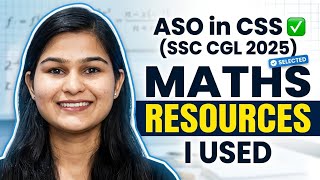 SSC CGL Maths Resources 📚 | Selected ASO (CSS) 2025 – What I Used | Nisha Choudhary 
