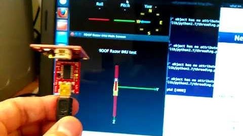 Razor IMU 9DOF demonstration for ROS package razor_imu_9dof