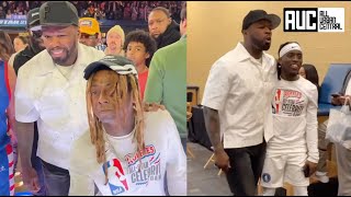 50 Cent Turns Up With Lil Wayne And Kai Cenat At NBA All star Game