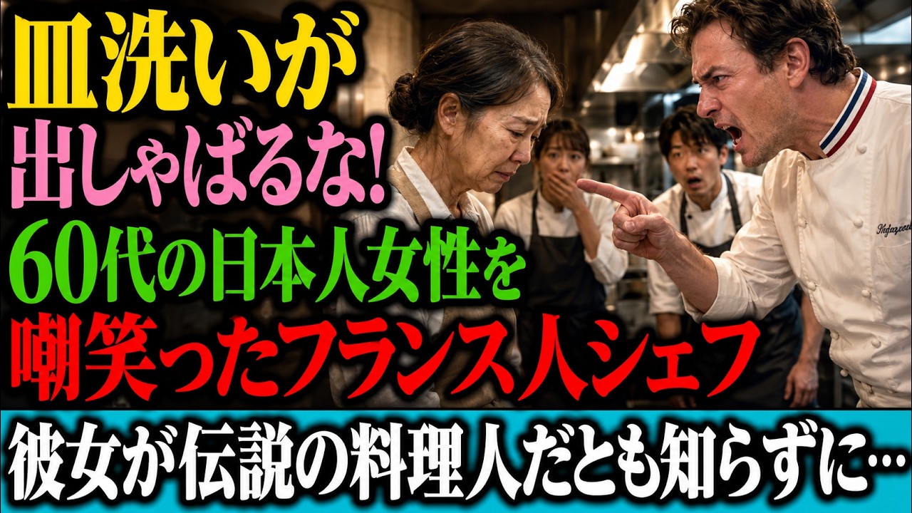 「皿洗いが出しゃばるな！」60代の日本人女性を嘲笑ったフランス人シェフ。彼女が伝説の料理人だとも知らずに…
