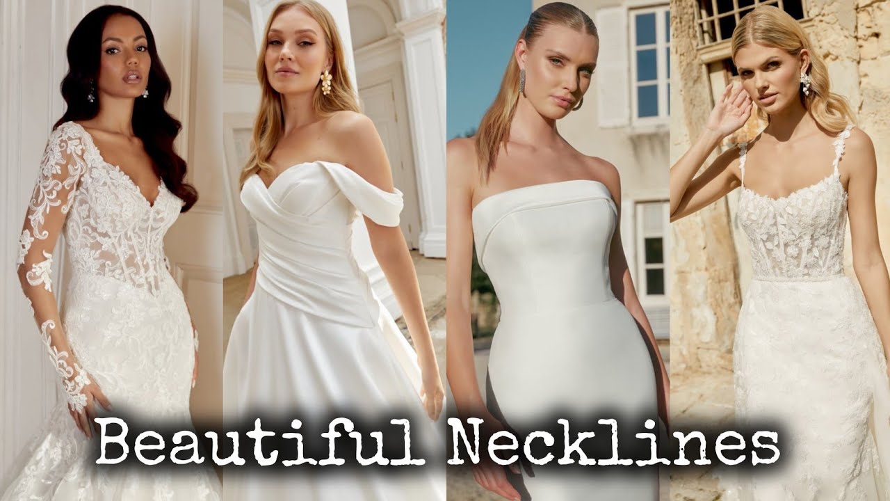 Красивые вырезы и элегантные ткани | Потрясающие свадебные платья из крепа и кружева