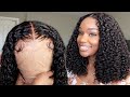 Skin Melt No Glue No Got2B!!! Beginner Friendly! LuvMeHair 5x5 Natural Curly Lace Wig!