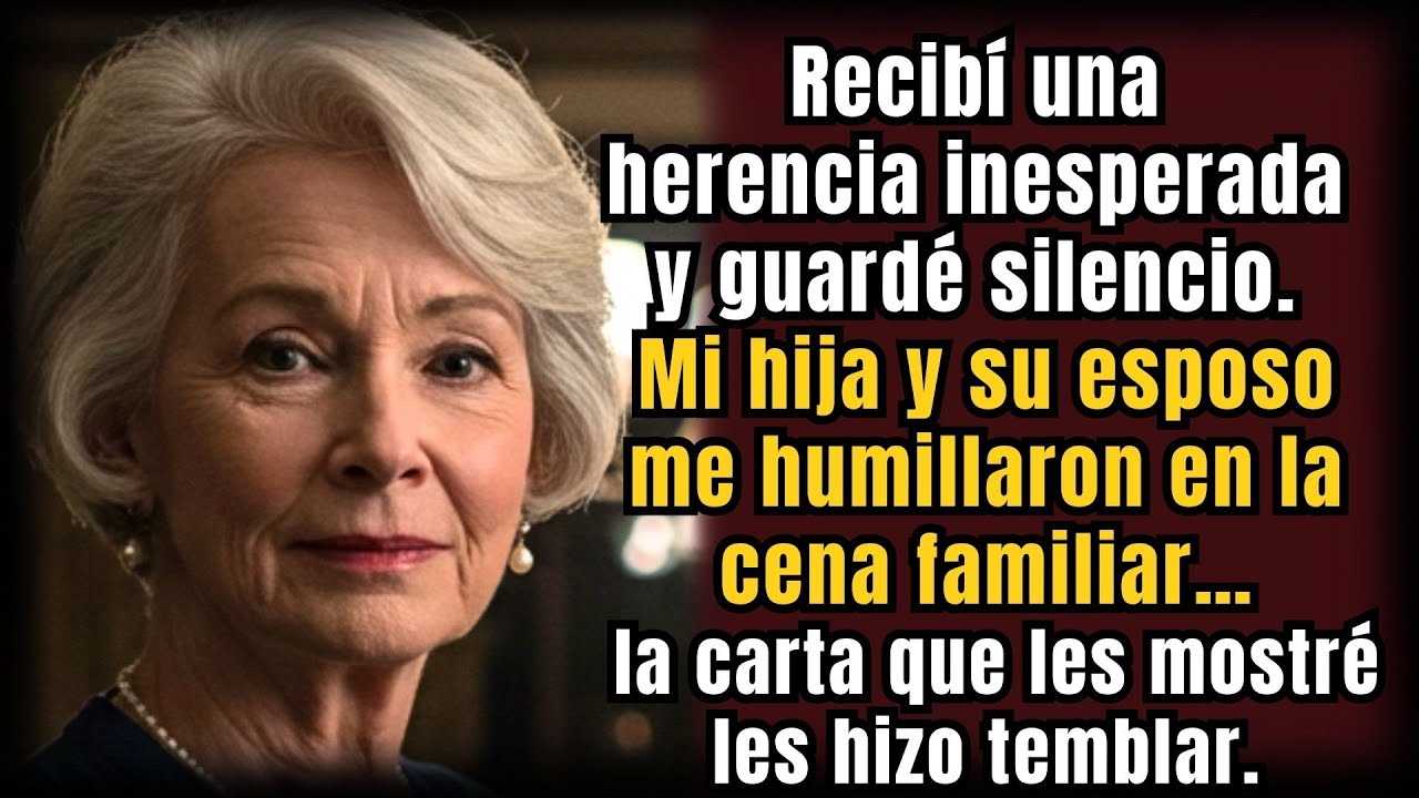 Recibí una herencia en silencio — mi hija y su esposo me humillaron… la carta que les mostré les hiz