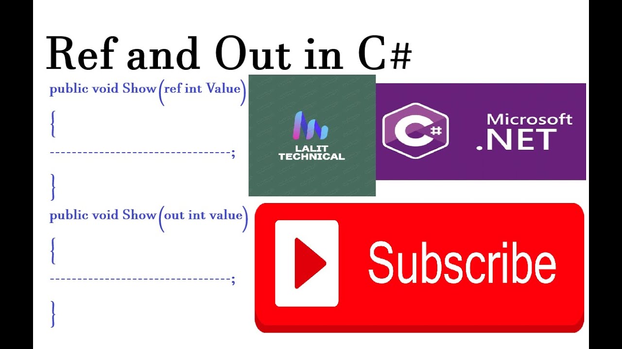 Ref and Out use in C# - YouTube