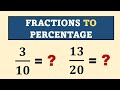 Converting Fractions to Percentages Quiz