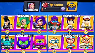 BOX OPENING of 5 WHOLE BRAWL PASSES! 18000 TROPHIES NONSTOP AUTO-COLLECT FINALE! Brawl Stars