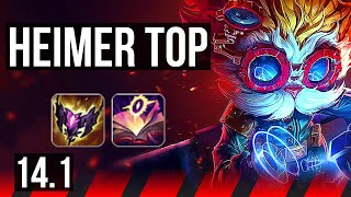 HEIMERDINGER vs KLED (TOP) | Rank 1 Heimer, 9 solo kills, 1000+ games | NA Grandmaster | 14.1