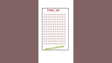 FIND OUT👁️55👁️#IQtest#Eyetest#Math#Gk #BrainExercise#Puzzle#yt #Quiz#Learn#Reels#Views #Viral#Shorts