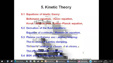 Plasma Physics II Lecture 10 Kinetic Theory by Prof Dr Raju Khanal 15 Sep 2020