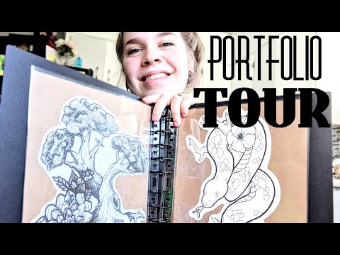 tattoo-apprenticeship-portfolio//looking-at-my-old-portfolio-set-up