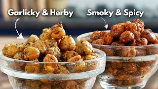 2 Ways to Make Crispy Chickpeas - Healthy Snack Alternative 