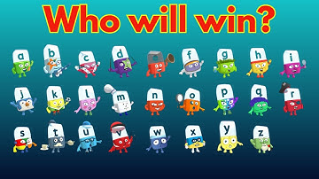 26 ALPHABLOCKS Marble Race Tournament – Who Will Win At All? Physics Simulation Round 3