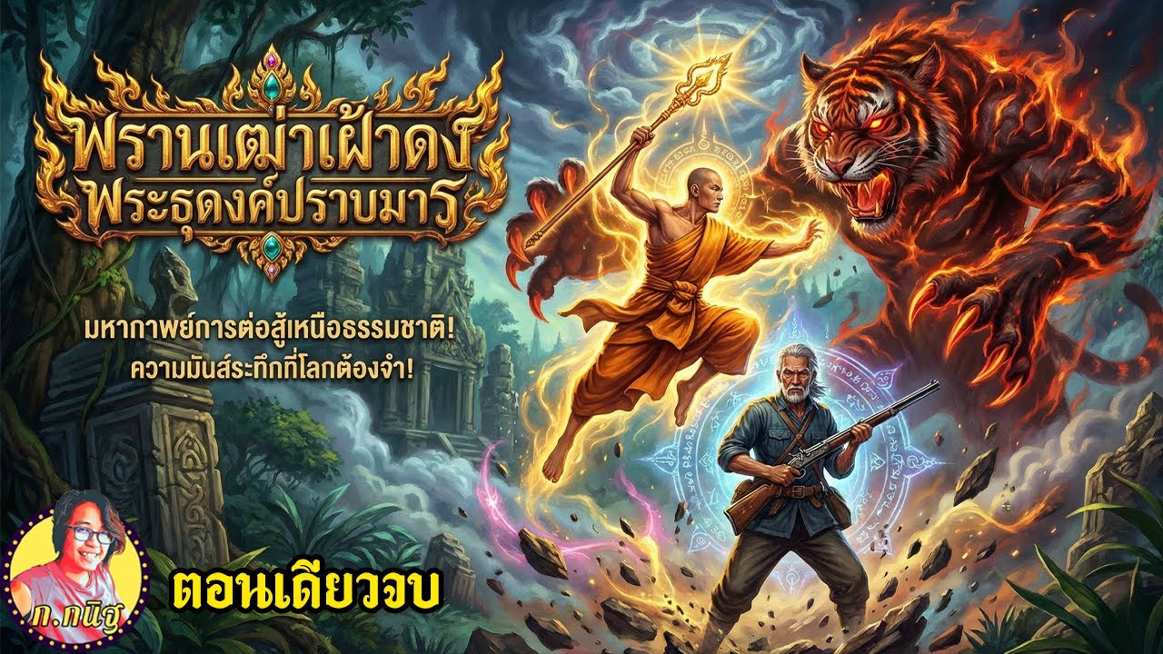 พรานเฒ่าเดินป่ากับพระธุดงค์  ปืนด้าน มีดหัก สยบด้วยธรรม ยาวๆตอนเดียวจบ