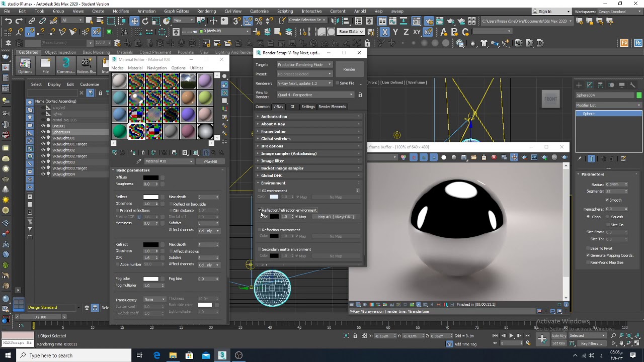 طريقة عمل متريال المرايا ثرى دى ماكس فيرا - YouTube