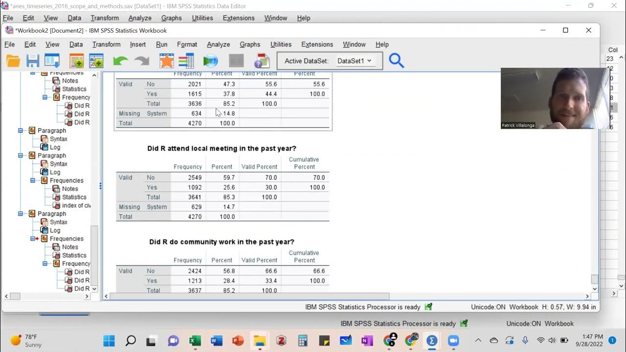 How to create an index on spss youtube