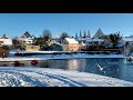 Sweden Small Town Walks: Visby on a glorious winter day. Almedalen - Donners Plats. Gotland island.