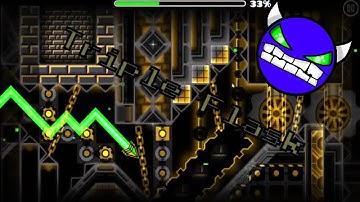 Geometry Dash #45 Triple Flask by Experience D (Easy Demon) + all 3 user coins