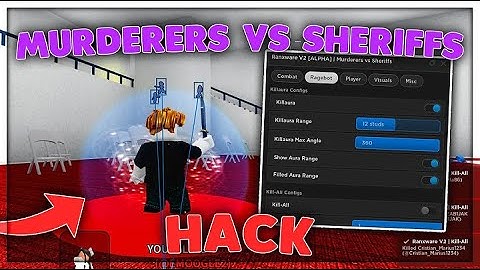 Murderers VS Sheriffs Script Hack PASTEBIN GUI | Kill Aura, Kill All, Rage Bot, Silent Aim & Extra