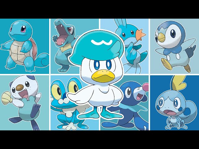 RANQUEANDO TODOS POKÉMON INICIAIS DE ÁGUA DO MAIS BONITO AO MAIS FEIO!! Do  Squirtle até Quaxly 