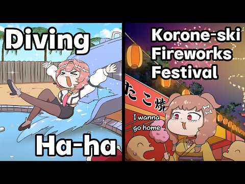 【Hololive】Fubuki, the Master Pool Announcer【Korone/Fubuki/Miko/Lui/Clip/Ebihurai/Comic】
