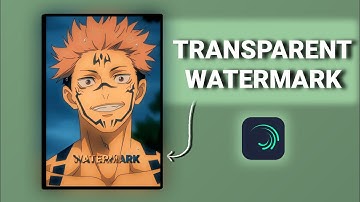 Transparent watermark tutorial on alight motion